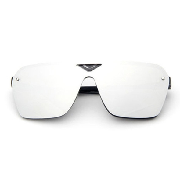 Retro Fashion Sunglasses Men and Women Coloured Lense Sun Glasses(White Mercury)