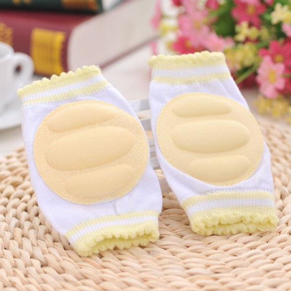 One Pair Ventilated Children  Baby Crawling Walking Knee Guard Elbow Guard Protecting Pads(Yellow)