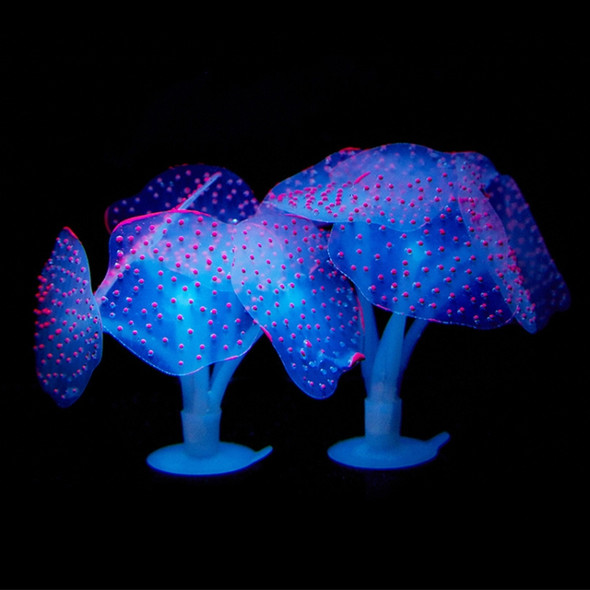 Aquarium Articles Decoration Silicone Simulation Fluorescent Sucker Jellyfish, Size: 10*10*9cm (Pink)