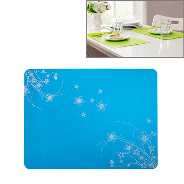 40x30cm Anti-skidding Silicone Heat Insulation Mat for Food Dish / Beverage / Oven / Kid Table(Blue)