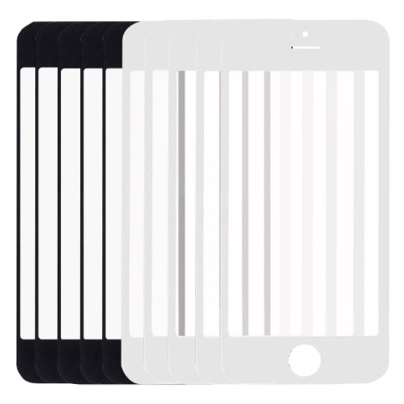 5 PCS Black + 5 PCS White for iPhone 5 & 5S Front Screen Outer Glass Lens