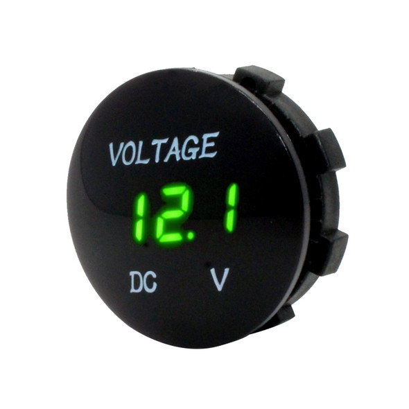 Universal Digital Display Waterproof LED Voltage Meter for DC 12V-24V Car Motorcycle Truck(Green)
