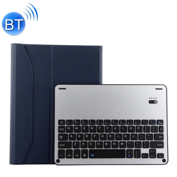 1139B Detachable Bluetooth 3.0 Aluminum Alloy Keyboard + Lambskin Texture Leather Case for iPad Pro 11 inch (2018), with Three-gear Adjustment / Magnetic / Sleep Function (Blue)