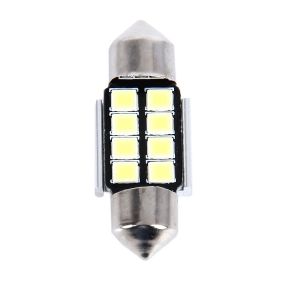 2 PCS 3W 200 LM 6000K 31MM 8 SMD-2835 LEDs Bicuspid Port Decoding Car Dome Lamp LED Reading Light, DC 12V(White Light)