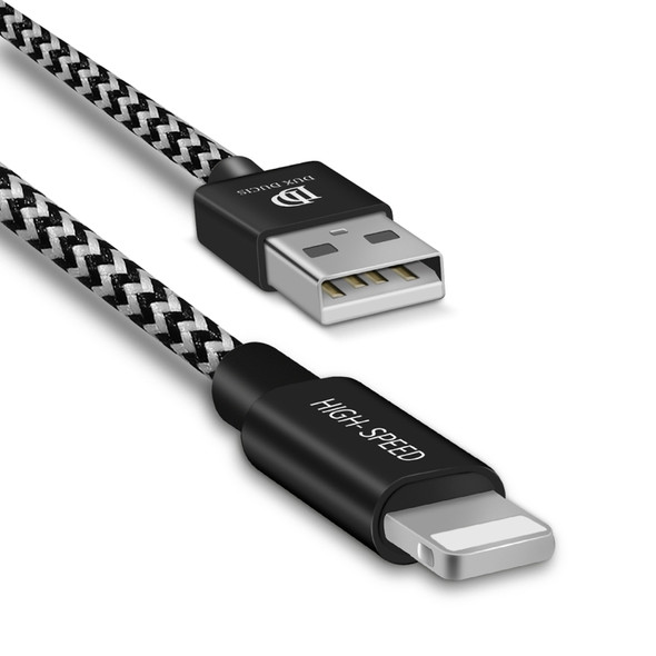 DUX DUCIS 0.25m 2A USB to 8 Pin Braided Data Cable