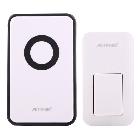 AITENG V018G Life Waterproof Battery-Free Wireless Doorbell, 1 Receiver + 1 x Transmitter, Receiver Distance: 130m, US Plug