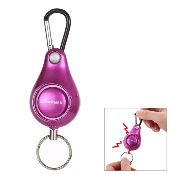 DOBERMAN Key-chain Personal Security Alarm Pull Ring Triggered Anti-attack Safety Emergency Alarm(Magenta)