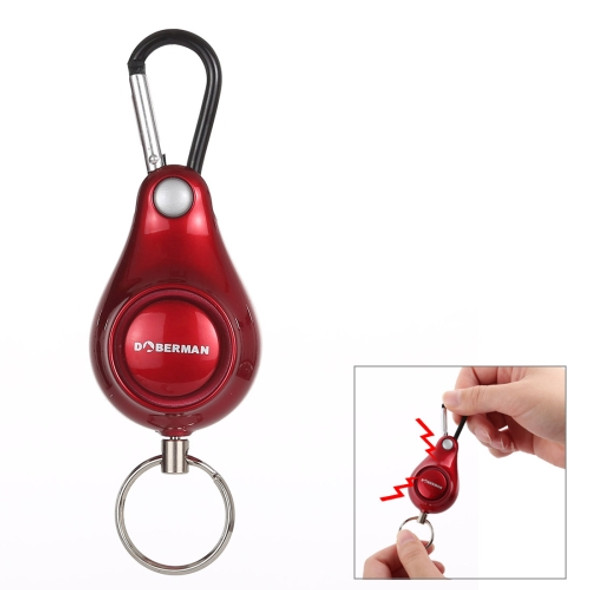 DOBERMAN Key-chain Personal Security Alarm Pull Ring Triggered Anti-attack Safety Emergency Alarm(Red)