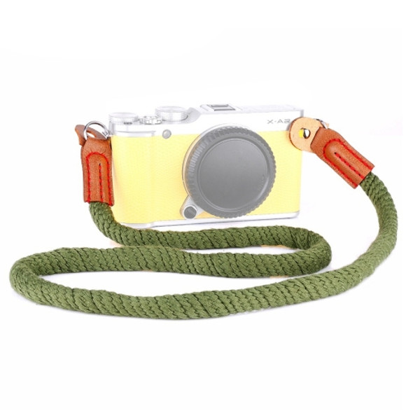 Vintage Cotton Soft Shoulder Neck Strap for Leica, Nikon, Fuji, Canon, Panasonic, Sony etc. Mini Cameras(Army Green)