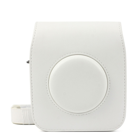 Vintage PU Leather Camera Case Protective bag for FUJIFILM Instax SQUARE SQ10 Camera, with Adjustable Shoulder Strap(White)