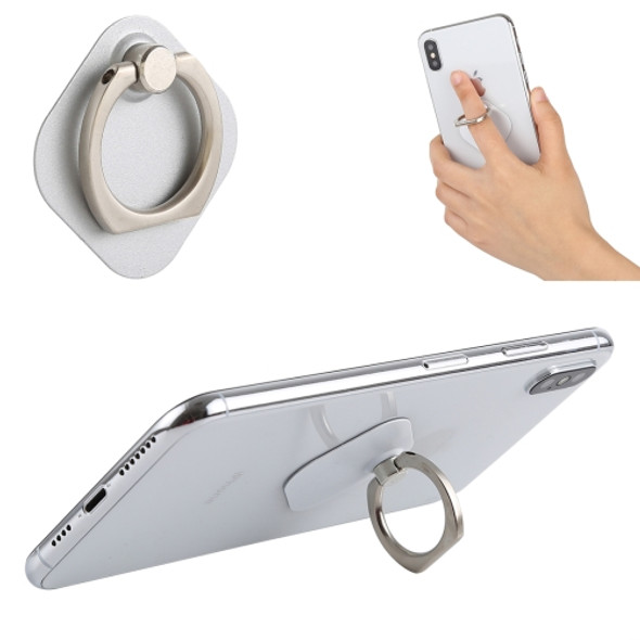 Ring Phone Metal Holder for iPad, iPhone, Galaxy, Huawei, Xiaomi, LG, HTC and Other Smart Phones (White)