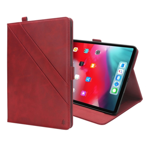 Horizontal Flip Double Holder Leather Case for iPad Pro 11 inch (2018), with Holder & Card Slots & Photo Frame(Red)