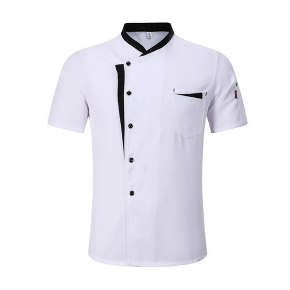 Spliced Chef Cooking Workwear  Catering Restaurant Coffee Shop Waiter Uniforms, Size:XL(White)