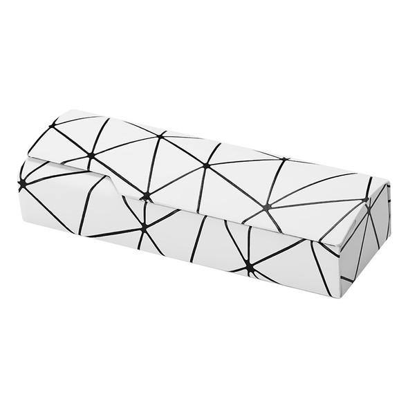 Lattice Pattern Portable Glasses Box(White)