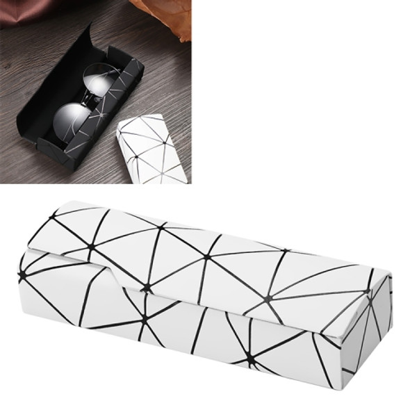 Lattice Pattern Portable Glasses Box(White)