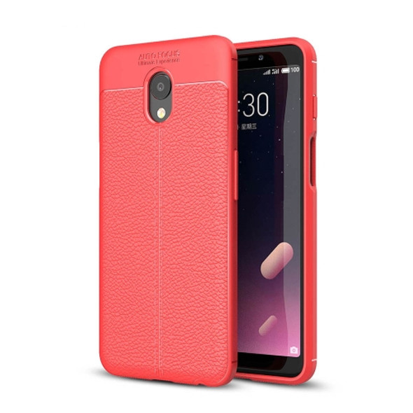 For Meizu  Meilan S6 Litchi Texture Anti-slip Soft TPU Protective Back Cover Case(Red)