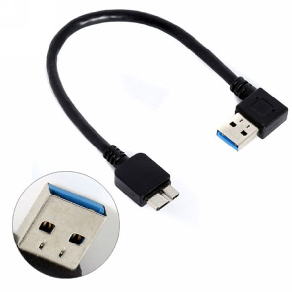 USB 3.0 Male to Micro USB 3.0 Male Adapter Cable, Right Bend, Length: 12cm