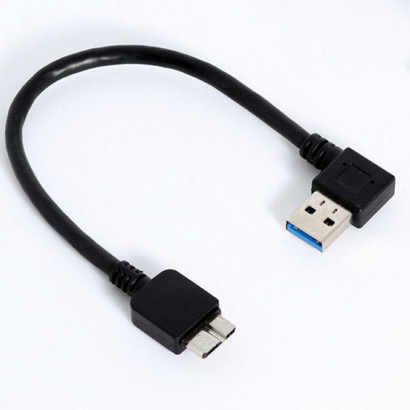 USB 3.0 Male to Micro USB 3.0 Male Adapter Cable, Right Bend, Length: 12cm