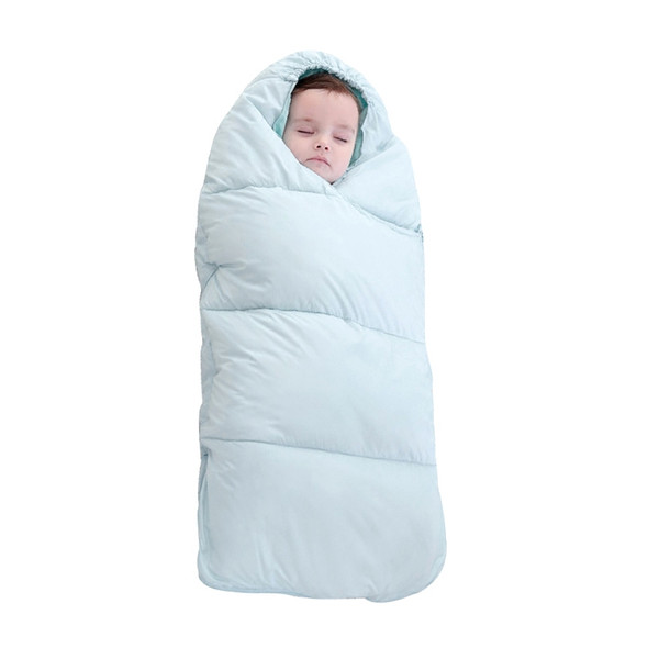 Baby Sleeping Bag Thickened Warm Newborn Quilt, Size:80cm, for 0-1 Years Old (Blue)