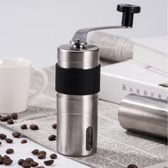 Portable Conical Burr Mill Manual Stainless Steel Hand Crank Coffee Bean Grinder, Capacity: 30g