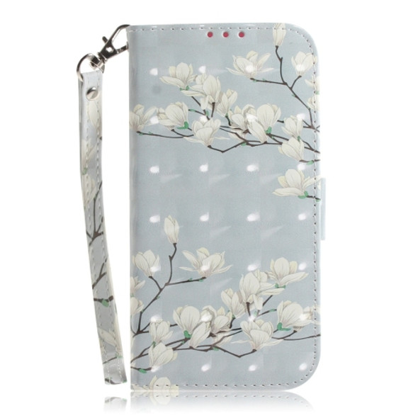 Magnolia Pattern 3D Coloured Drawing Horizontal Flip Leather Case for Huawei P30 Pro, with Holder & Card Slots & Wallet