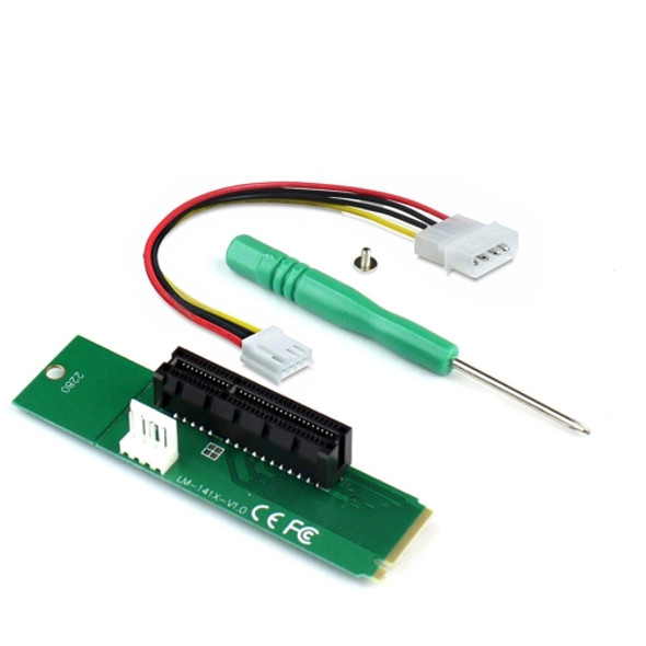 PCI-E 4X Female to NGFF M.2 M Key Male Adapter Converter Card with Power Cable