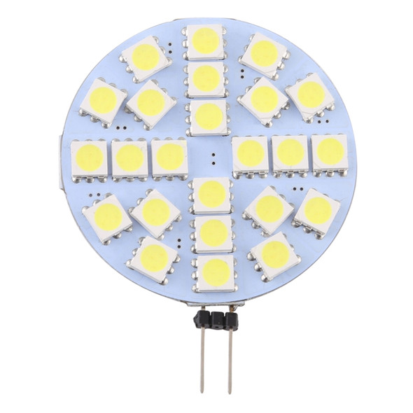 G4 24 LEDs SMD 5050 288LM 6000-6500K Stepless Dimming Energy Saving Light Pin Base Lamp Bulb, DC 12V(White Light)