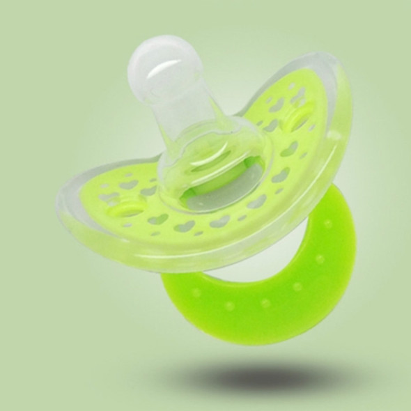 Baby Child Silicone Soft Round Head  Resistant to Tearing  Sleepy Pacifier(Fresh Green)