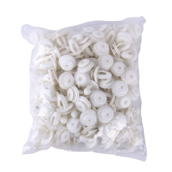 100 PCS Hole Plastic Rivets Fastener Push Clips(White)