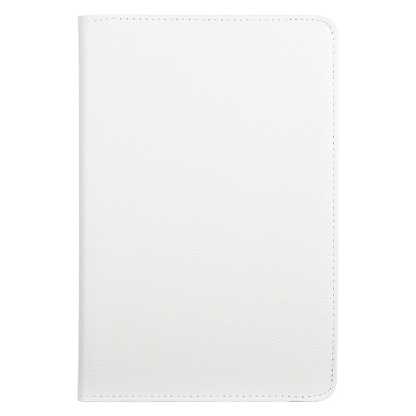 Litchi Texture Horizontal Flip 360 Degrees Rotation Leather Case for Galaxy Tab S4 10.5, with Holder (White)