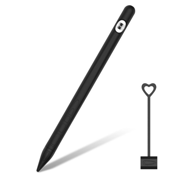 Suitable For Apple Pencil1 Generation StylusTouch Pen Silicone Protective Cover Pen Cap(Black)