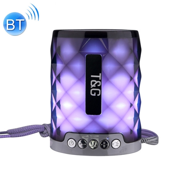 T&G TG155 Bluetooth 4.2 Mini Portable Wireless Bluetooth Speaker with Colorful Lights(Grey)