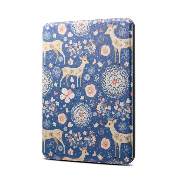 Reindeer Blue Pattern Horizontal Flip PU + TPU Leather Protective Case for Amazon Kindle Paperwhite 4 (2018), with Sleep & Wake-up Funtion