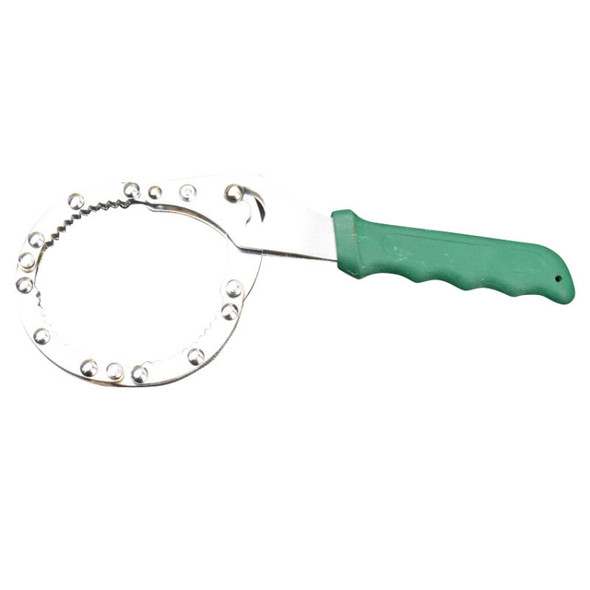 Adjustable Filter Wrench Fast Oil Filter Spanner, Size:S(Green)