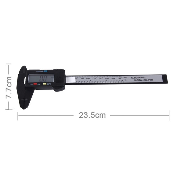 LCD Digital Vernier Caliper/Micrometer, Measure Range: 150 mm (6 inch)(Black)