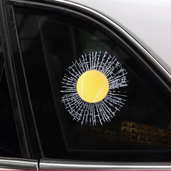 Creative 3D Deco Sport Balls Car Window Crack Decal Sticker (Tennis)