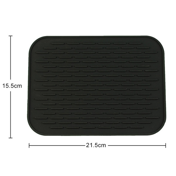 2 PCS Thicken Colorful Silicone Insulation Mat European Anti-burning Pot Pad Table Waterproof  Phone Pad(Black)