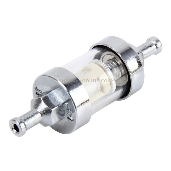 Motorcycle Metal Gas Inline Fuel Filter with Glass Observation Shell