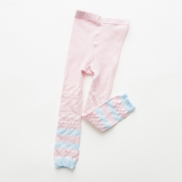 Spring and Summer Mesh Baby Color Matching Cropped Pants Children Anti-mosquito Pantyhose, Children Socks Size:S(TK019 Pink + Light Blue)