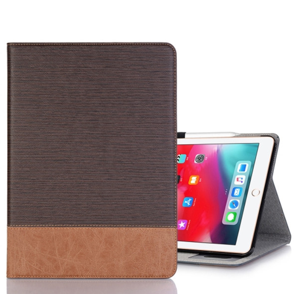 Cross Texture Horizontal Flip PU Leather Case for iPad Pro 11 inch (2018), with Holder & Card Slots & Wallet(Coffee)