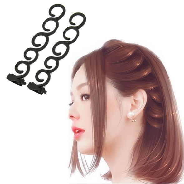 Elegance Hair Braider Flower Magic Hair Clip Queue Twist Plait Hairstyle Styling Accessories, Size:13.5x2.5cm(Black)