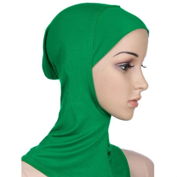 Autumn and Winter Ladies Solid Color Scarf Hooded Modal Headscarf Cap, Size:45 x 43cm(Green)