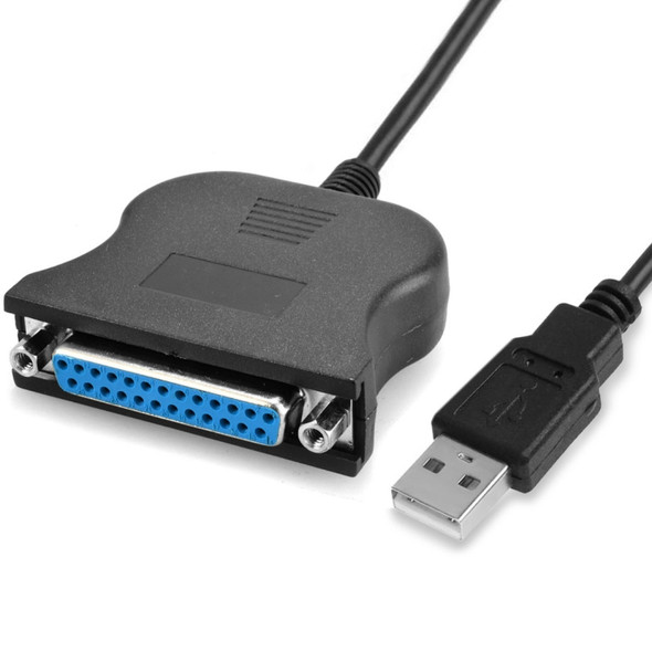 USB 2.0 to DB25 25 Pin Female Port Print Converter Cable(Black)