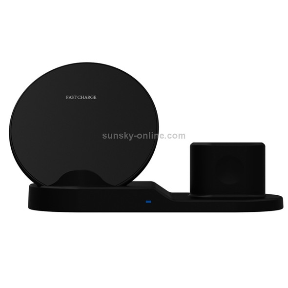 N30 3 in 1 Fast Wireless Charger Holder for Qi Standard Smartphones & iWatch & AirPods (Black)