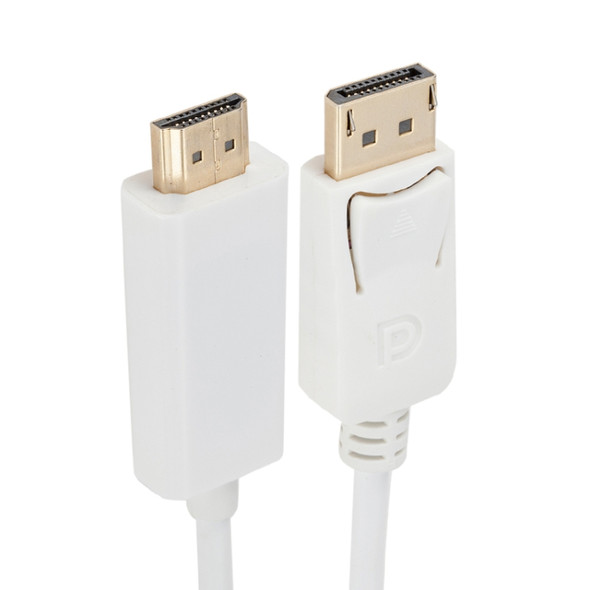 DisplayPort Male to HDMI Male Adapter Cable, Length: 1.8m(White)