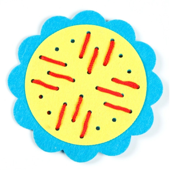 3 PCS Kindergarten Manual DIY Non-Weave Cloth Baby Early Learning Education Toys(Blue+Yellow)