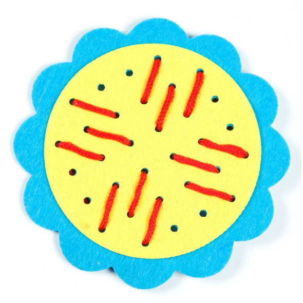 3 PCS Kindergarten Manual DIY Non-Weave Cloth Baby Early Learning Education Toys(Blue+Yellow)