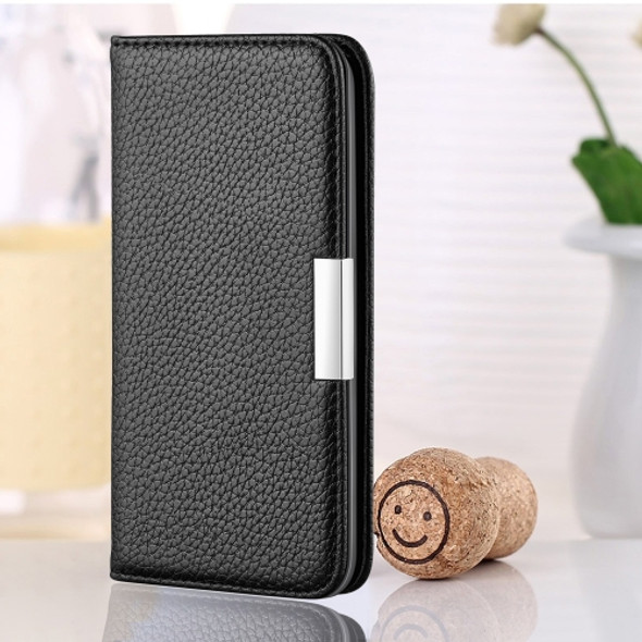 For iPhone 11 Litchi Texture Horizontal Flip Leather Case with Holder & Card Slots(Black)