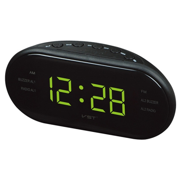 Oval Radio LED Digital Alarm Clock (Yellow)