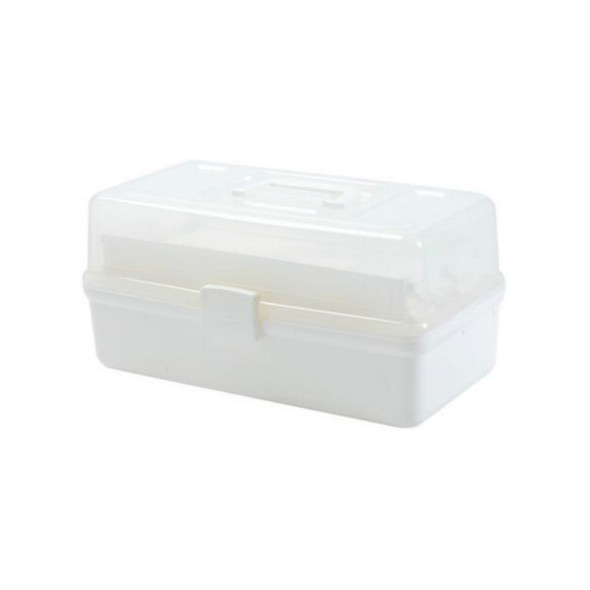 Plastic Storage Box Medicine Box Organizer 3 Layers Multi-Functional Portable Medicine Cabinet Family Emergency Kit Box, Color: S White